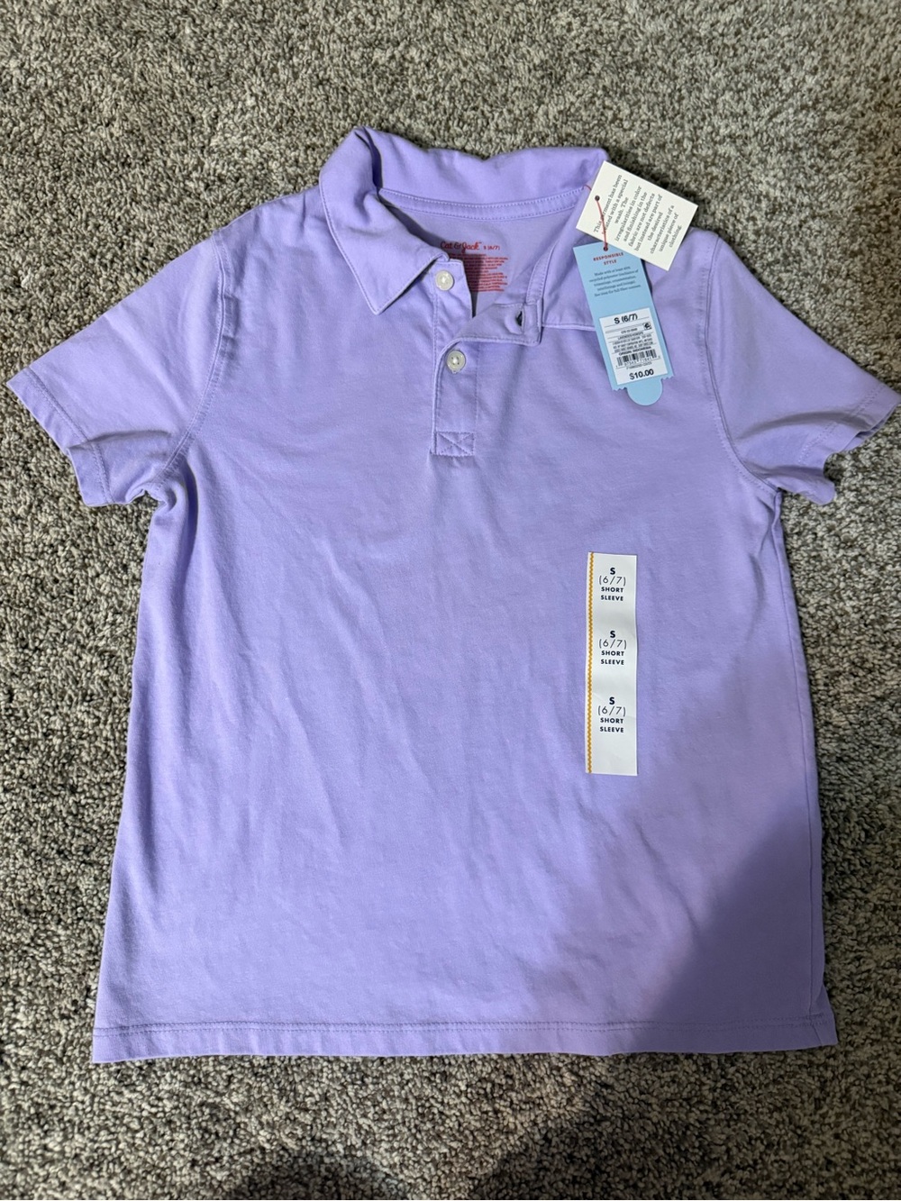 Boys Lavender Polo Shirt